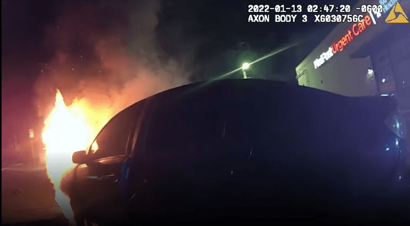 Bodycam Video: Cop rescues woman from burning car in Texas | American ...