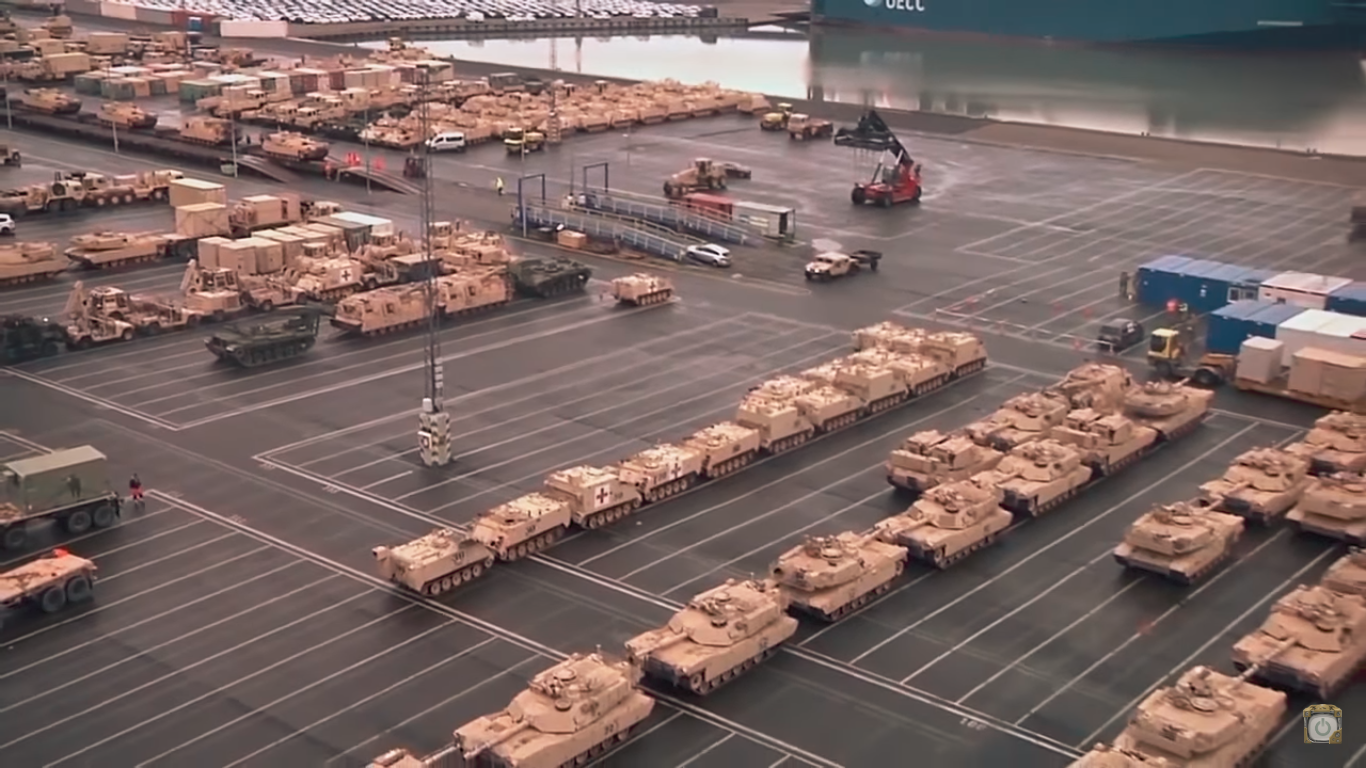 Watch the US Army unload equipment for one of the largest deployments
