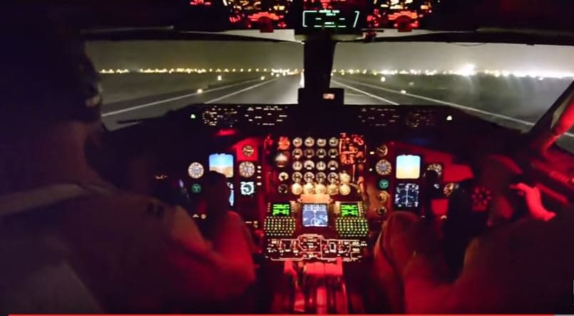 Watch A U.S. Air Force 22nd Air Refueling Wing Crew Bring A KC-135 Stratotanker In For A Night Landing Featured
