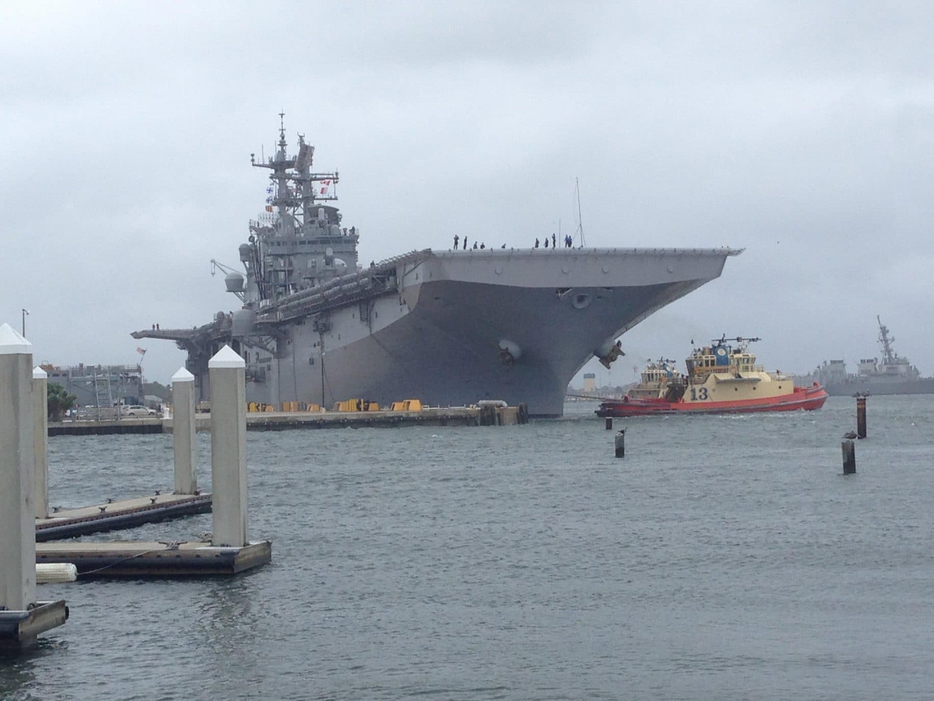 2 sailors injured after USS Iwo Jima catches fire at Naval Station