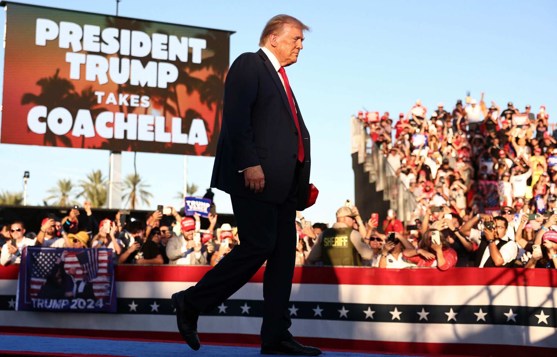 Man arrested outside SoCal Trump rally with illegal guns: cops