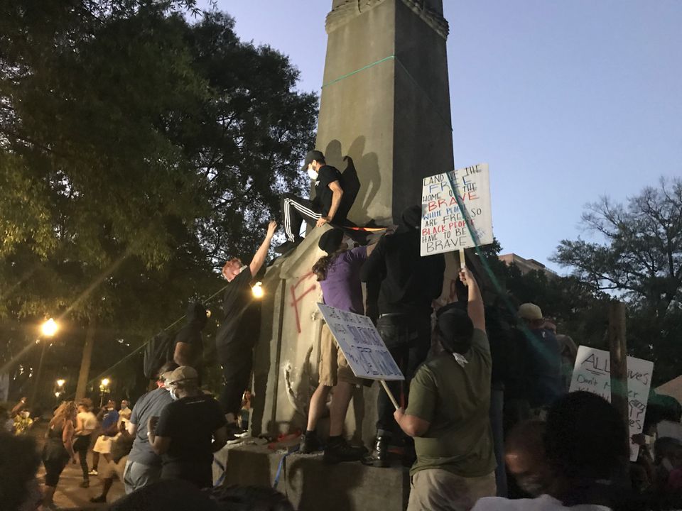 Watch: George Floyd Protesters Tear Down Confederate Statue In Alabama ...