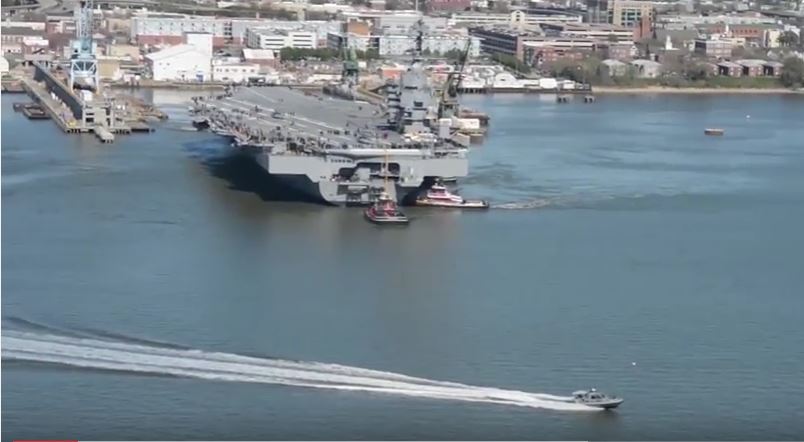 (VIDEO) See The USS Gerald R. Ford Underway On Its Own Power For The First Time Featured