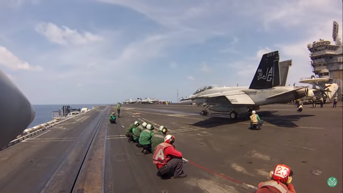 First-person Video Of F-18 Hornets Catapulted From Flight Deck 