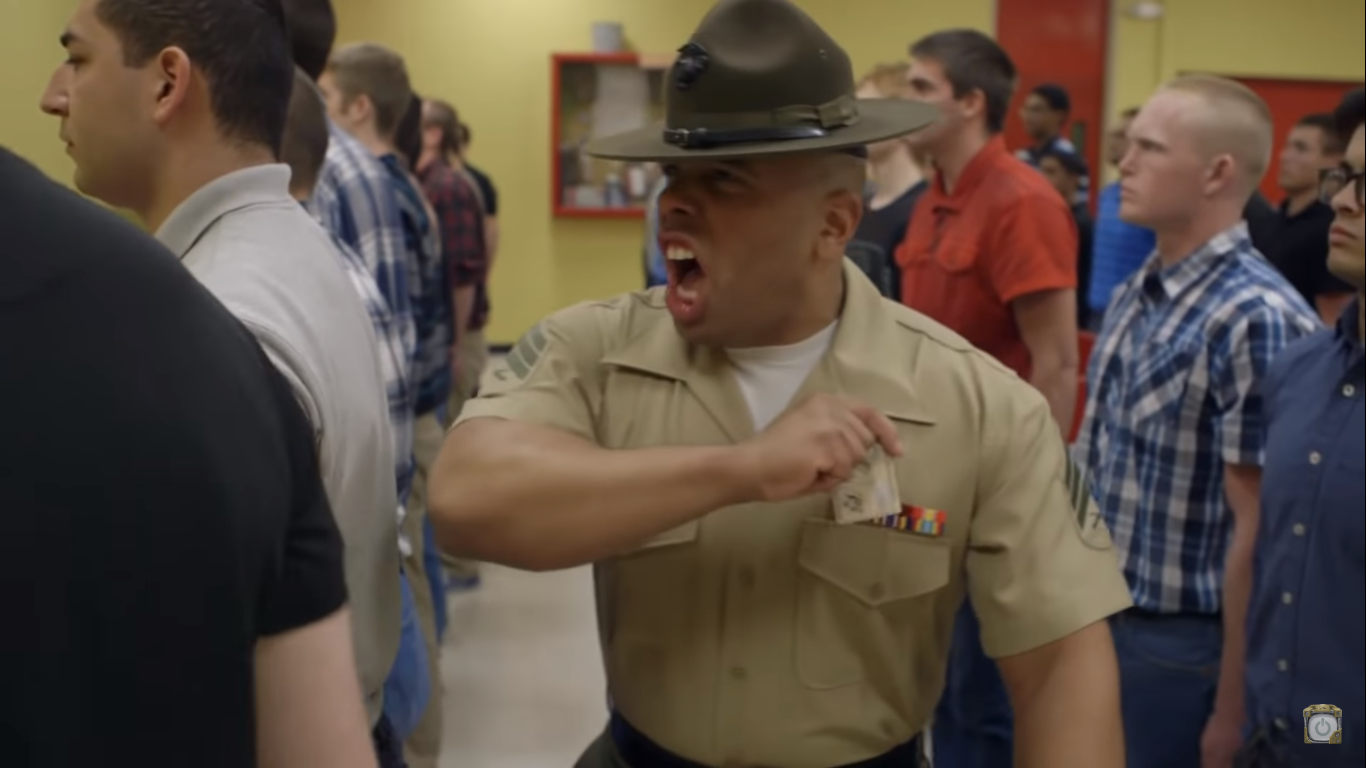 Watch Us Marine Recruits During Their First Moments At Boot Camp