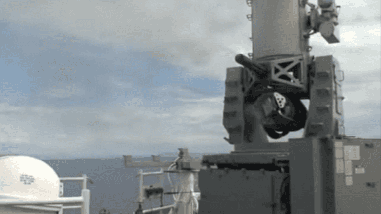 Watch: A Navy ship's last line of defense: The Phalanx autocannon ...