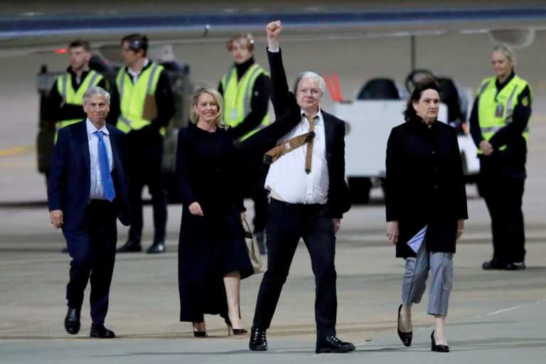 Assange arrives in Australia, ending exile after guilty plea