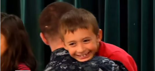 Navy Father Surprises Son During Presentation On Patriotism Featured