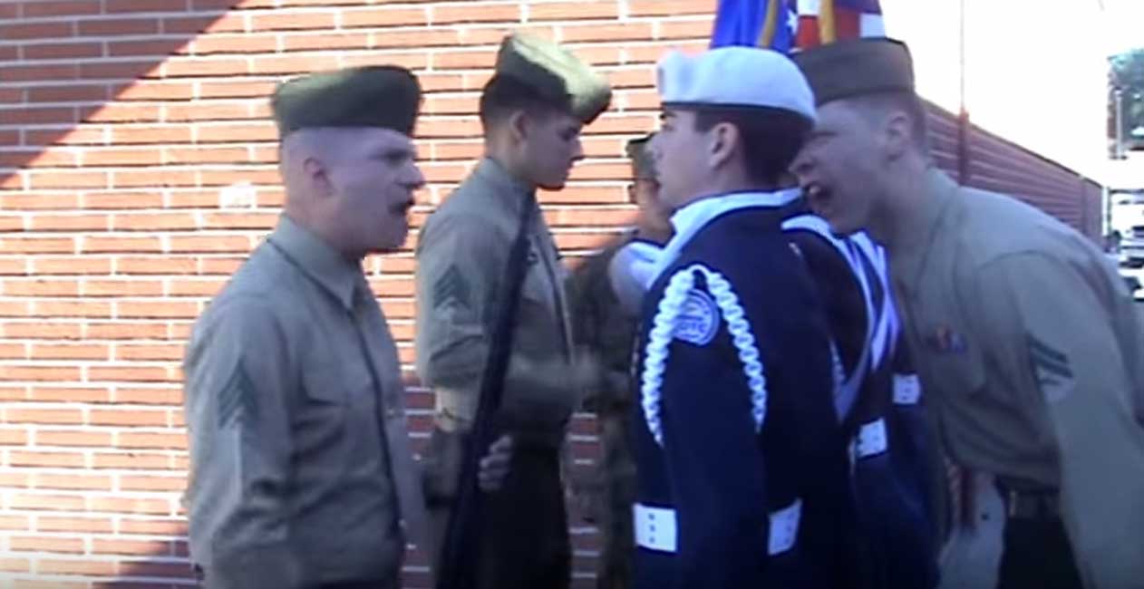 (VIDEO) Marines Hilariously Mess With JROTC Cadets Featured