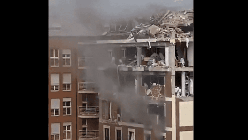The explosion tore through the building. The explosion tore through the building