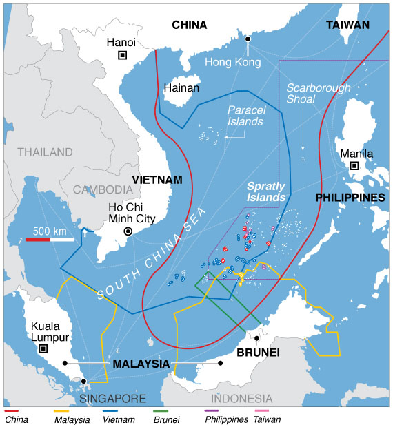 Territorial claims in the South China Sea. 
